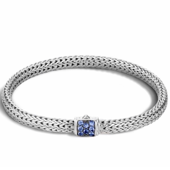 Chain Bracelet with Blue Sapphire - Picture 3 of 7